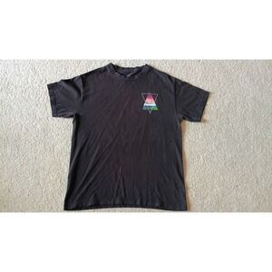 EMPYRE Mens Black Graphic T Shirt Paradise Scene Print Size Medium